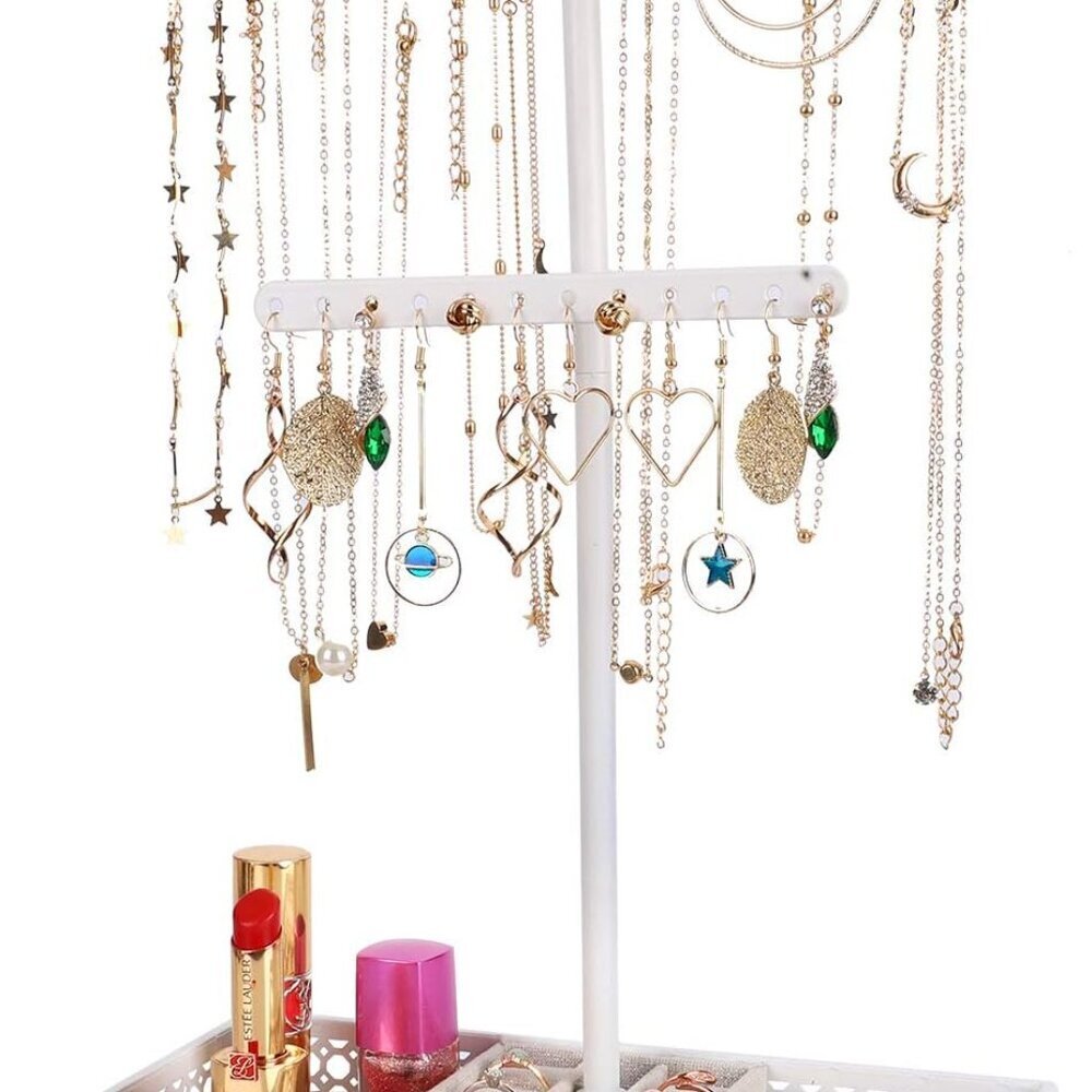 Jewelry Tree Stand Organizer 3in1 Necklace Organizer Display Bracelet Earrings a